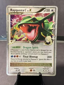 Pokemon TCG Rayquaza C LV.X #DP47 Diamond and Pearl Promos Holo Rare MP/HP 2009 - Image 1