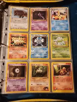 Pokemon Collection Binder Vintage Lot of Cards Holos Rares WoTC E-Reader Etc - Image 1