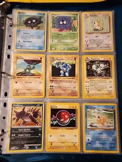 Pokemon Collection Binder Vintage Lot of Cards Holos Rares WoTC Shadowless Etc - Image 3