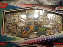 2 PRISMATIC EVOLUTIONS Lucario EX and Tyranitar EX Premium Collection Sam’s Club - Image 5