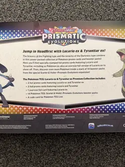 Lucario Ex & Tyranitar Ex Prismatic Evolutions Premium Collection Pokemon TCG - Image 3
