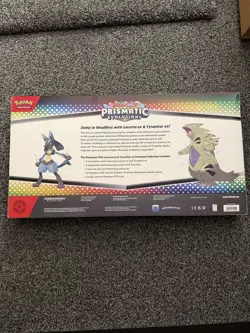Lucario Ex & Tyranitar Ex Prismatic Evolutions Premium Collection Pokemon TCG - Image 4