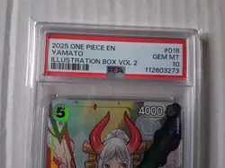 2025 One Piece EN 016 Yamato PSA 10 Illustration Box Vol 2 Foil Peach Momoko - Image 2