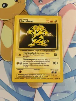 Electabuzz 20/102 Non Holo Rare Vintage WotC Base Set 2 Pokemon Card - LP - Image 1