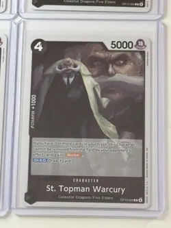 St. Topman Warcury OP13-089 Carrying On His Will 4 Foil Card Play Set One Piece - Image 5