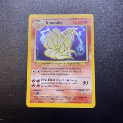 Ninetales Holo Base Set Unlimited Rare Pokemon TCG Card 12/102 - Image 1