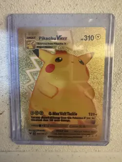 2020 Pokemon VMax Pikachu VMax HP310 Gold, Card 044/185 - Image 1