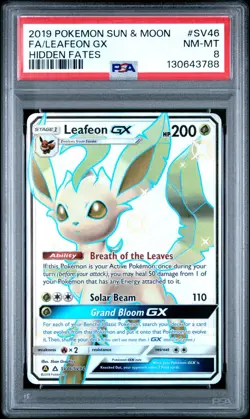 Leafeon GX SV46/SV94 - Hidden Fates - Pokemon Card - PSA 8 - Image 1