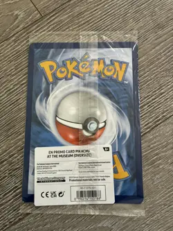 Pikachu at the Museum Jumbo Promo Card - Brand new and sealed. - Image 2