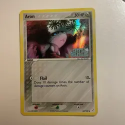 Aron 44/100 Reverse Holo Stamped Crystal Guardians Pokemon Card LP+ - Image 1