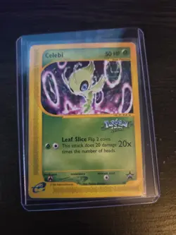 Pokemon 2002 Celebi Rare Black Star Promo Card #50 Ever Movie eReader - Image 1