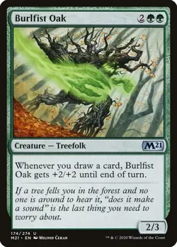 MTG Burlfist Oak - Core Set 2021 (M21) NM #174 - Image 1