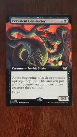 Persistent Constrictor [EXTENDED ART] Duskmourn EX/LP 52 MTG Magic the Gathering - Image 1