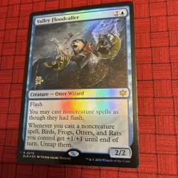 Valley Floodcaller - Foil - Bloomburrow (MTG) Stamped Prerelease Promo - Image 1