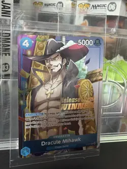 SEALED Dracule Mihawk (Release Event Winner) P-081 One Piece Promotion Card Foil - Image 2