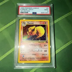 Pokemon Jungle Flareon 3/64 Holo 1st Edition PSA 9 MINT - Image 3