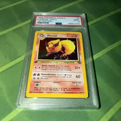 Pokemon Jungle Flareon 3/64 Holo 1st Edition PSA 9 MINT - Image 4