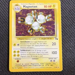 Pokemon Magneton 11/62 Fossil Holo Rare Wizards of the Coast 1999 Card - Image 1