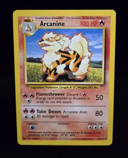 Pokemon TCG - ARCANINE - 23/102 - UNLIMITED - BASE SET (1999) - WOTC - LP/NM - Image 1
