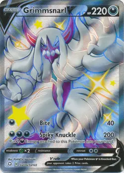 Grimmsnarl V (Shiny) - SV116/SV122 Ultra Rare Shining Fates NM Pokemon TCG - Image 1