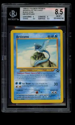 2002 WOTC POKEMON LEAGUE ARTICUNO #48 BLACK STAR PROMO BGS 8.5 NM-MT+ A - Image 1
