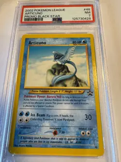 2002 POKEMON LEAGUE BLACK STAR PROMO ARTICUNO #48 PSA7 NM - Image 1