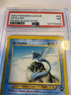 2002 POKEMON LEAGUE BLACK STAR PROMO ARTICUNO #48 PSA7 NM - Image 3