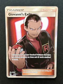 Giovanni's Exile (Full Art) 67/68 Hidden Fates Rare Holo - NM - Image 1