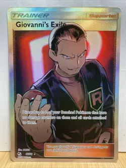 Pokemon Hidden Fates Giovanni’s Exile Full Art Foil Card Ultra Rare 67/68 - Image 1