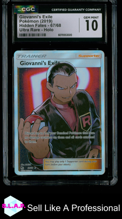 GIOVANNI’S EXILE POKEMON 67 2019 HIDDEN FATES ULTRA RARE HOLO ENGLISCH CGC 10 - Image 1
