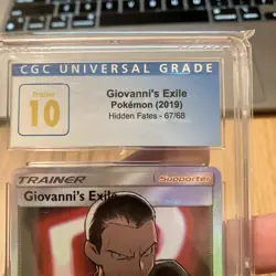 2019 Pokemon Hidden Fates Giovanni's Exile Full Art 67/68 CGC 10 PRISTINE - Image 2