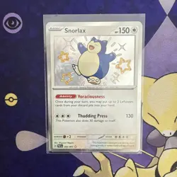 SNORLAX 202/091 Pokemon TCG SV Scarlet and Violet: Paldean Fates Shiny Rare NM - Image 1
