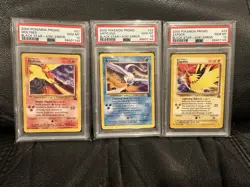PSA 10 Moltres 21 Articuno 22 Zapdos 23 Sequential WOTC Black Star Pokemon Promo - Image 1