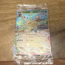 NEW/SEALED Leafeon ex 006/131 Prismatic Evolutions Stamped Promo Pokemon Card - Image 1