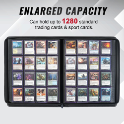 16-Pocket Binder for 1280 Trading Cards, Ringless Album with 40 Double Sided and - Image 2