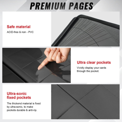 16-Pocket Binder for 1280 Trading Cards, Ringless Album with 40 Double Sided and - Image 3