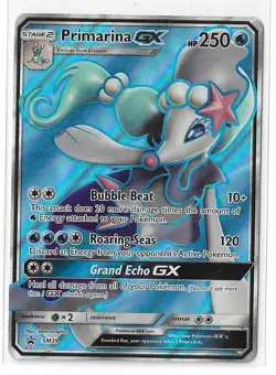 Primarina GX SM39 Black Star Promo Sun & Moon Full Art FA Pokemon Card NM - Image 1