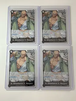 St. Ethanbaron V. Nusjuro OP13-080 Carrying On His Will 4 Foil Card Play Set - Image 1