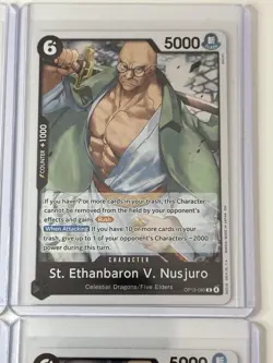St. Ethanbaron V. Nusjuro OP13-080 Carrying On His Will 4 Foil Card Play Set - Image 3