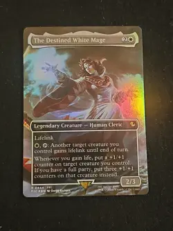 The Destined White Mage (Borderless) Commander: Final Fantasy Foil - Image 1