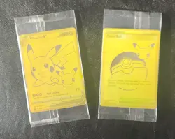 Pokemon Celebrations 25th Anniversary GOLD Promos Sealed Pikachu V & Poke Ball - Image 1