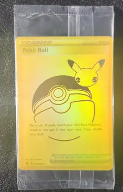 Pokemon Celebrations 25th Anniversary GOLD Promos Sealed Pikachu V & Poke Ball - Image 4