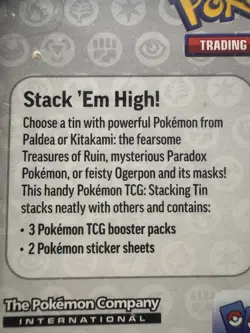 Pokemon TCG 2025 Stack ‘Em High Stacking Tins (6 Tins) 18 Packs 12 Stickers FS - Image 5