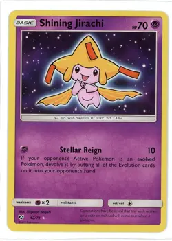 Shining Jirachi Holo 42/73 Shining Legends Pokemon Card - Image 1