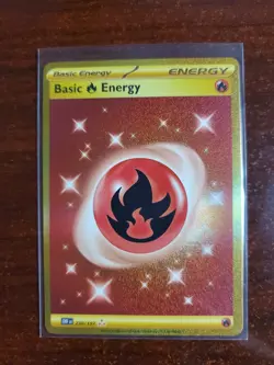 Pokemon Scarlet & Violet Obsidian Flames Fire Energy SCR 230/197 NM - Image 1
