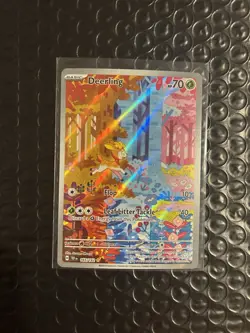 Pokemon TCG Deerling Full Art Illustration Rare 165/162 SV05 Holo Basic English - Image 1
