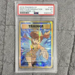 Pokemon Misty's Determination Evolutions 108/108 Full Art Holo English PSA 10 - Image 1