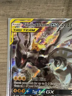 2019 Pokemon Pikachu & Zekrom GX TAG TEAM Black Star Promo SM168 LP-NM - Image 2