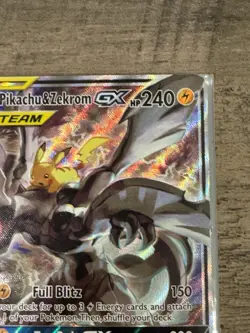2019 Pokemon Pikachu & Zekrom GX TAG TEAM Black Star Promo SM168 LP-NM - Image 3