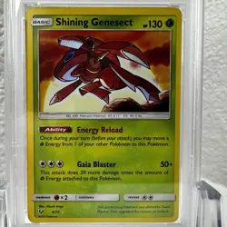 2017 Pokemon Sun & Moon Shining Legends #9 Shining Genesect Holo - PSA 9 MINT - Image 3